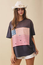 Distressed Flag Patch Tee