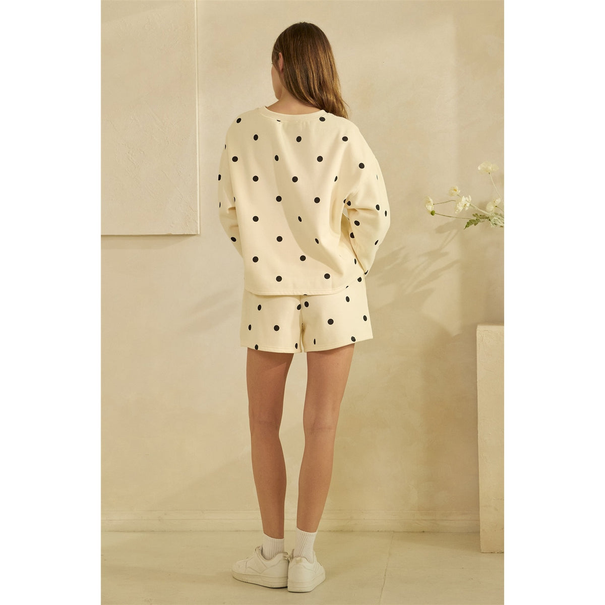 Polka Dot White & Black Set