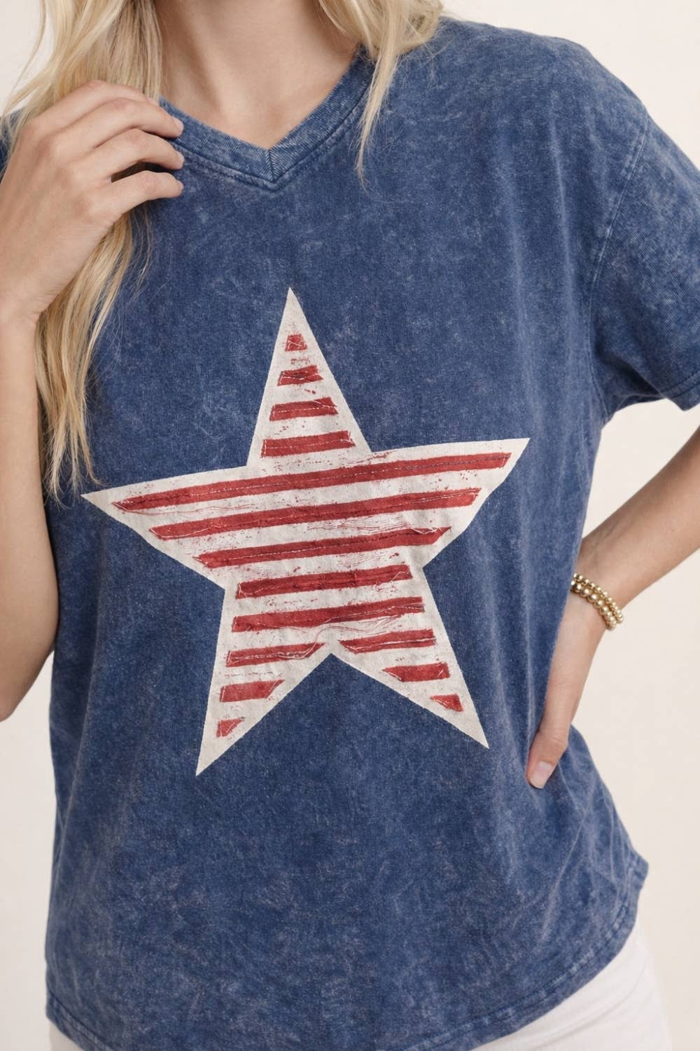 250th 4th of July vintage star tee