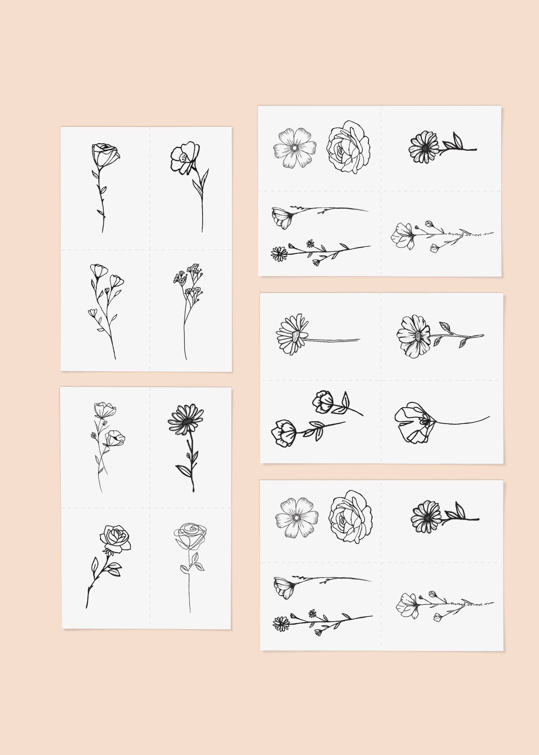 Blooming Temporary Tattoo Pack