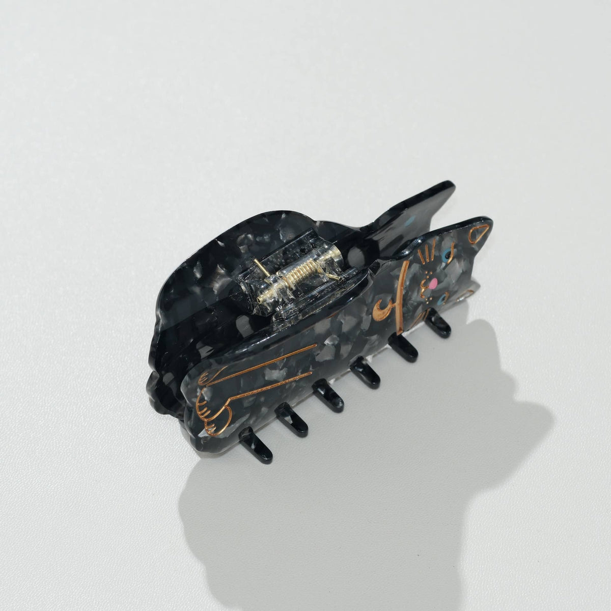 Black Cat Moon Claw Clip - Large