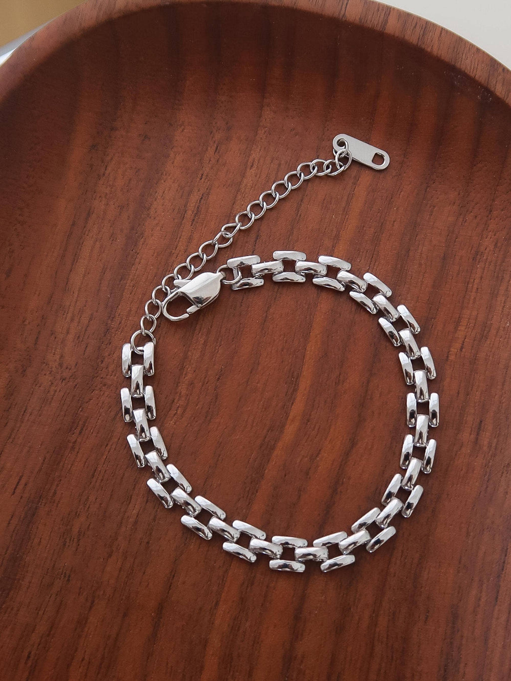 Forte 18K Gold Non-Tarnish Flat Chain Bracelet