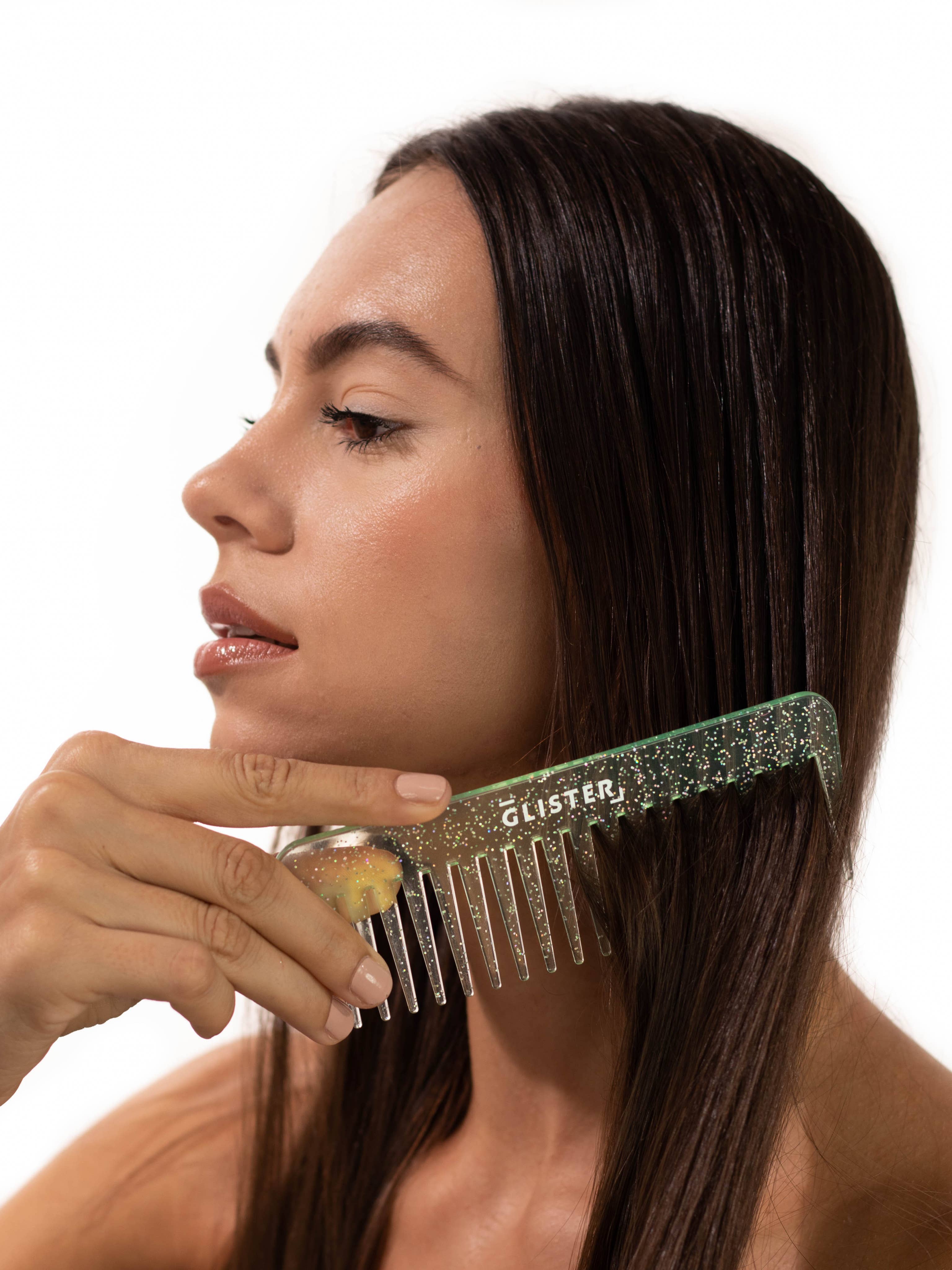 "Sparkle" Wide Tooth Detangling Comb | Glitter Finish