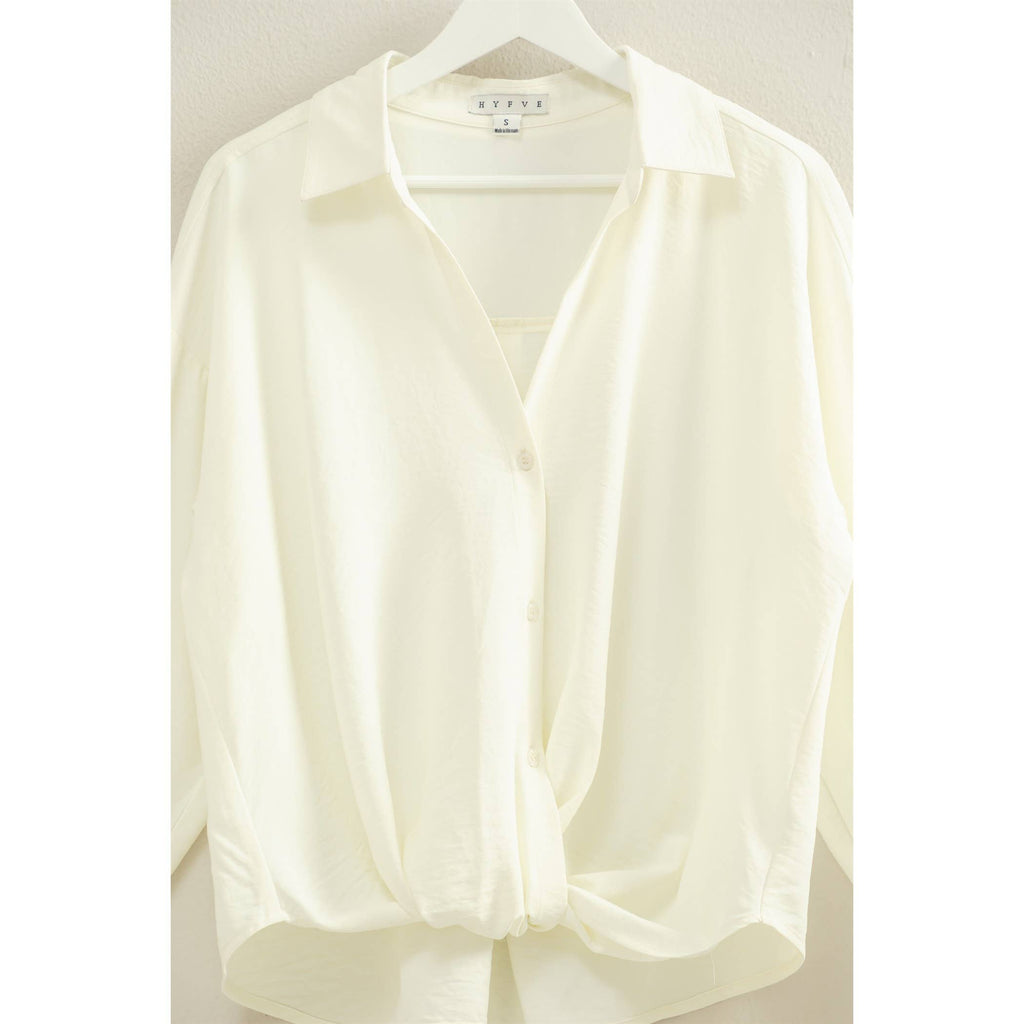 Button-Down Blouse With Flowing Fit