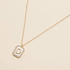 Initial Shell Charm Short Necklace