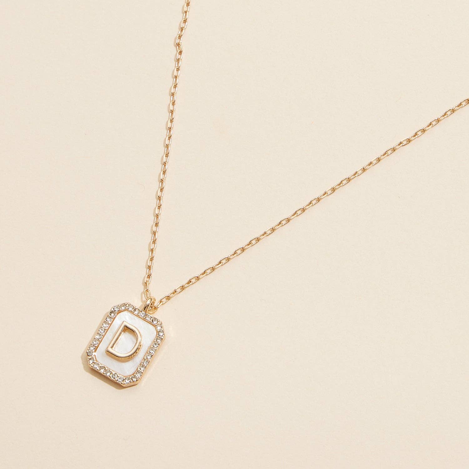 Initial Shell Charm Short Necklace