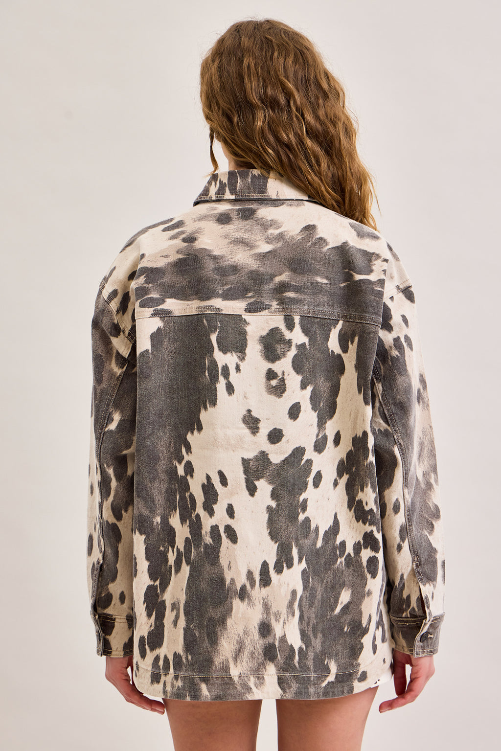 Hidden Cow Print Shacket