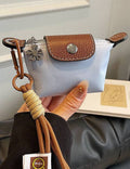 Ladies Color Block Flap Mini Wallet Bag with Key Chain