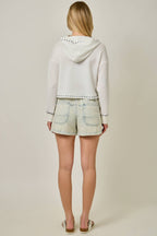 Alix Denim Washed Pull-On Shorts