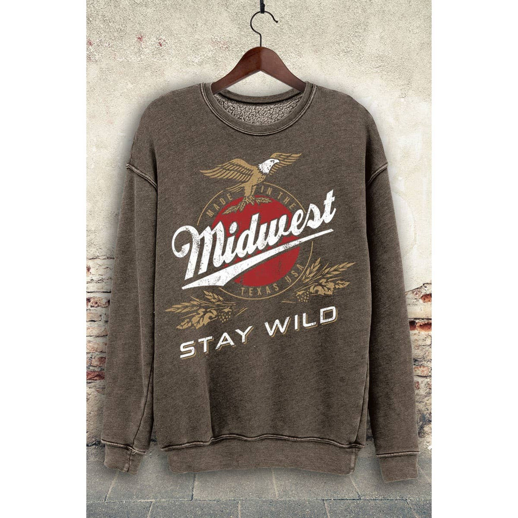 MIDWEST STAY WILD MINERAL SWEATSHIRTS