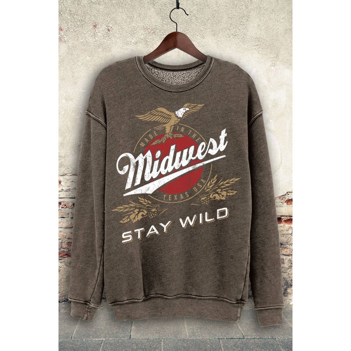 MIDWEST STAY WILD MINERAL SWEATSHIRTS