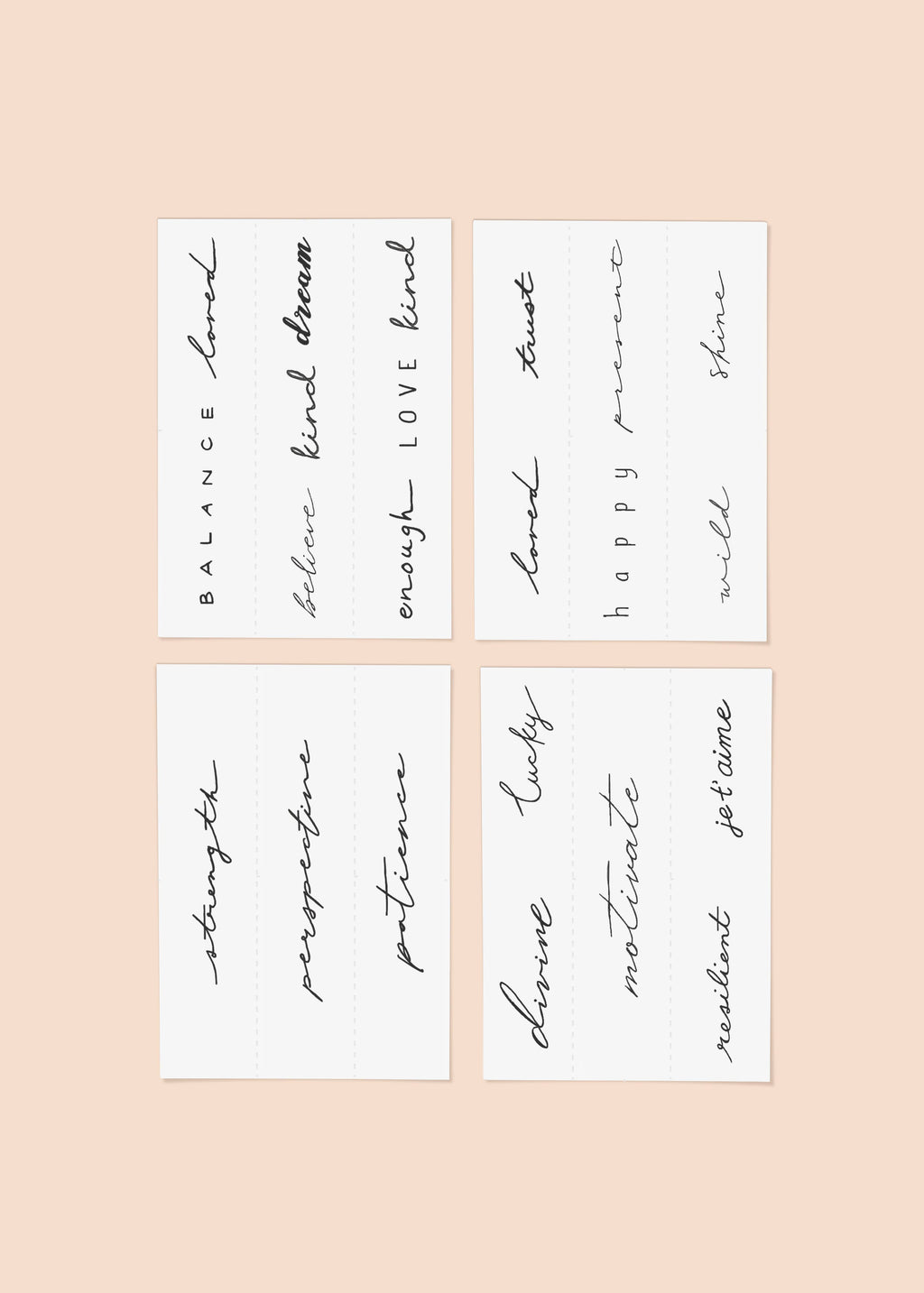 Statement Temporary Tattoo Pack