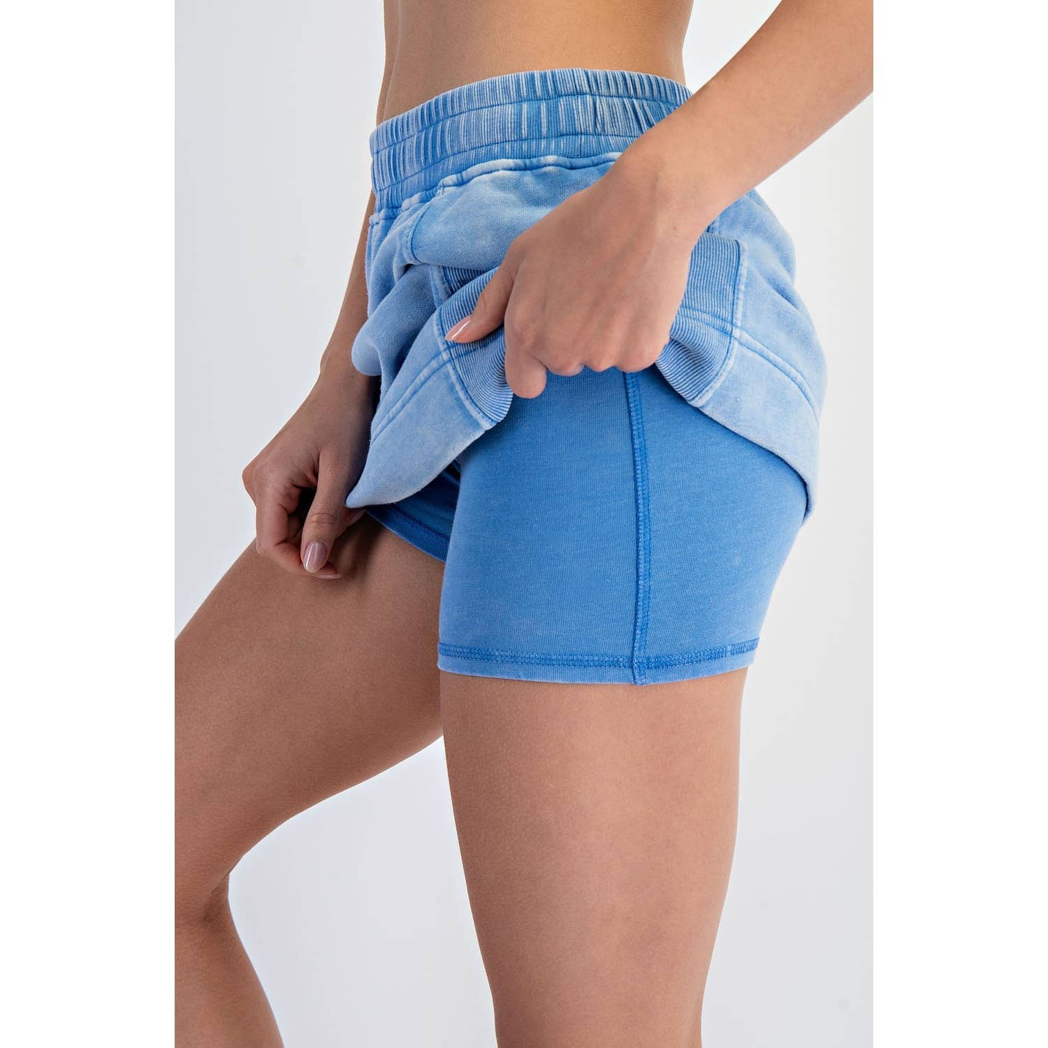 MINERAL WASHED SIDE POCKET SKORT