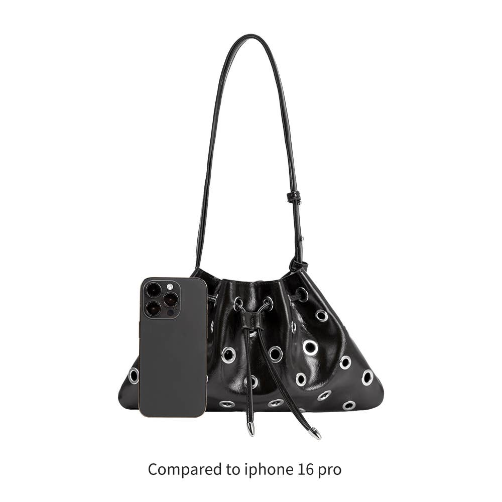 Paloma Black Recycled Vegan Shoulder Bag