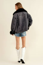 Nicole Fur Denim Jacket