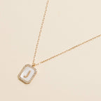Initial Shell Charm Short Necklace