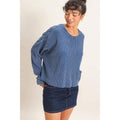 Mineral Wash Waffle Open Back Top