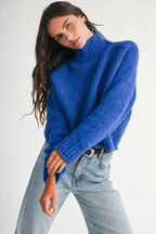 Soft Brushed Mock Neck Sweater