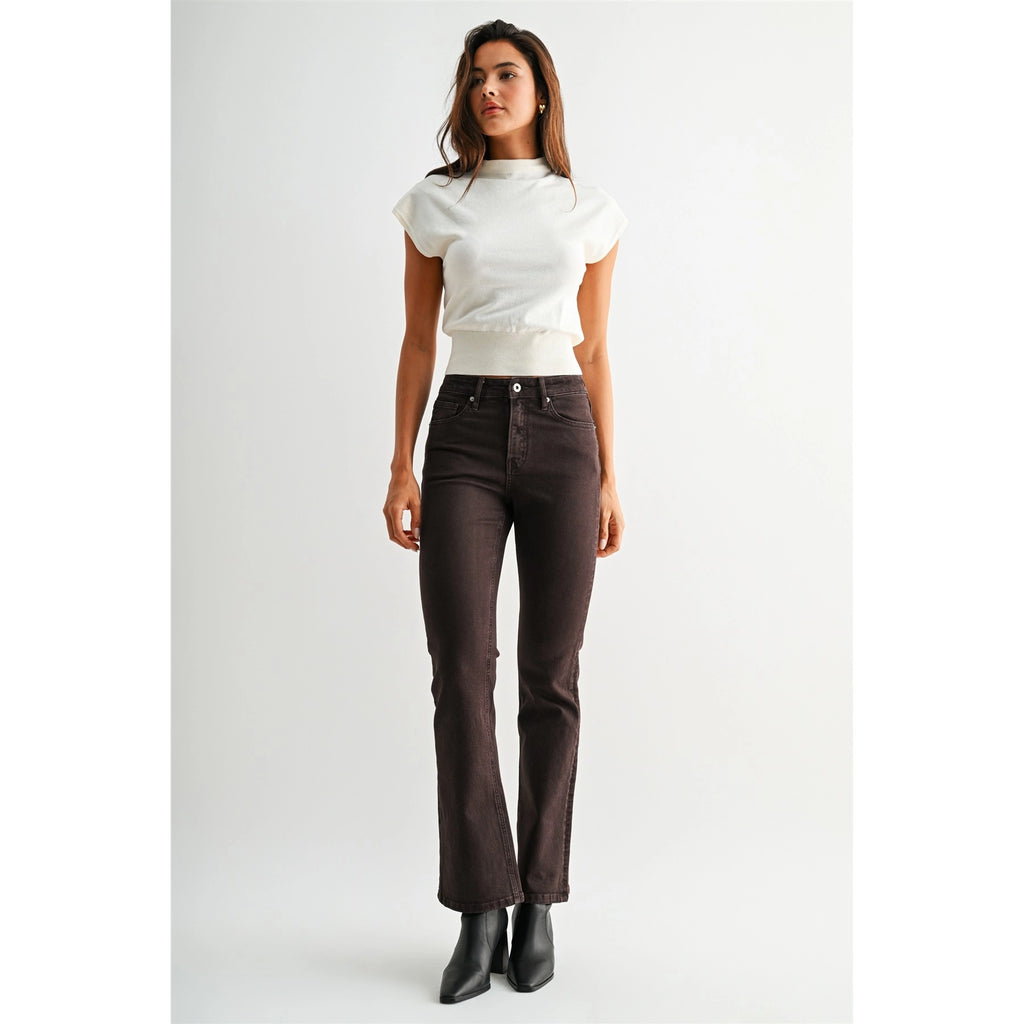 High Rise Wide Leg Faux Leather Pants
