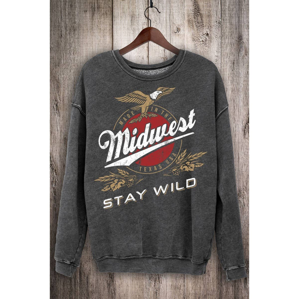 MIDWEST STAY WILD MINERAL SWEATSHIRTS