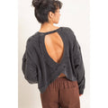 Mineral Wash Waffle Open Back Top