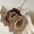 Textured Neutral Thin Seamless Hair Tie (Set of 12)