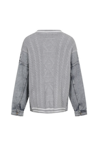 Carly Knit Sweater with Denim