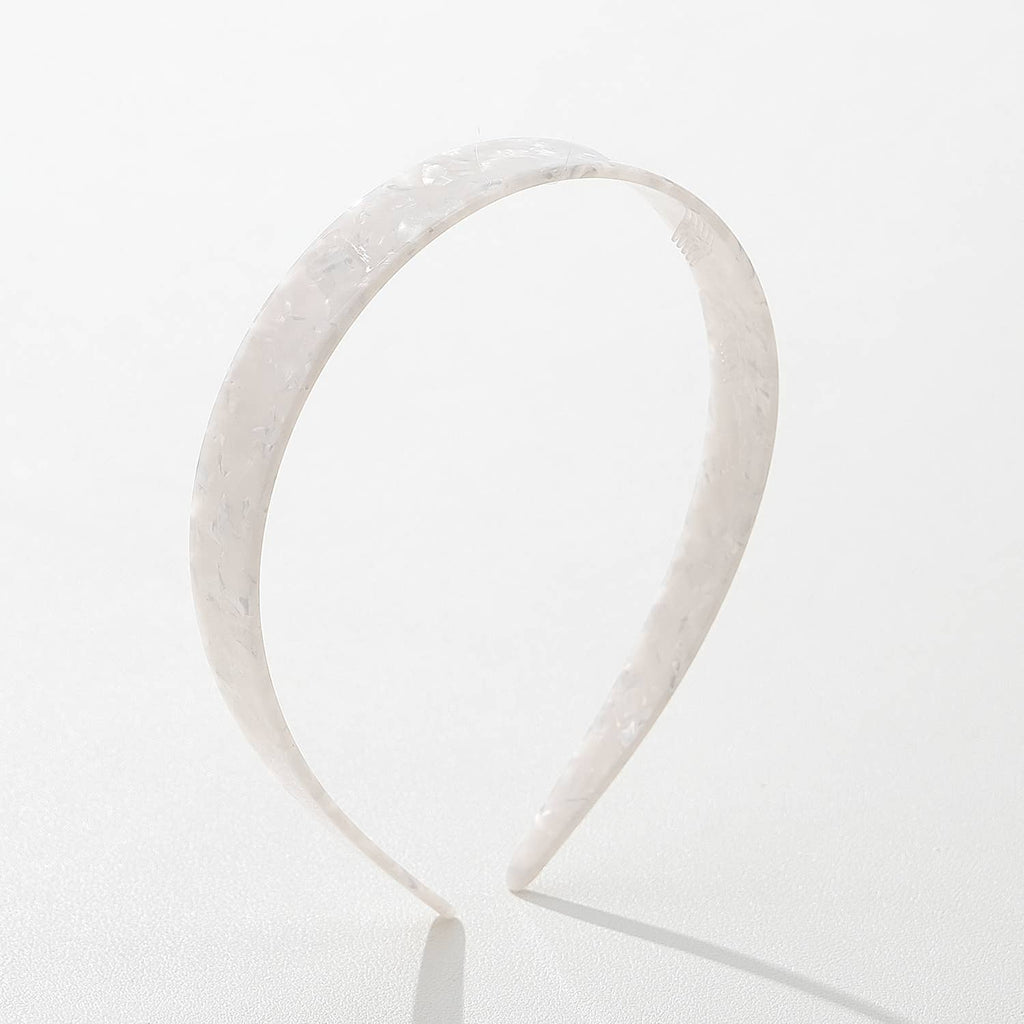 Core Acetate Skinny Headband | Checkered & Marbled