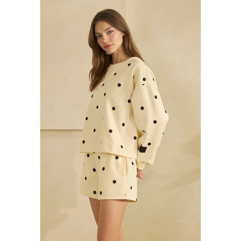 Polka Dot White & Black Set