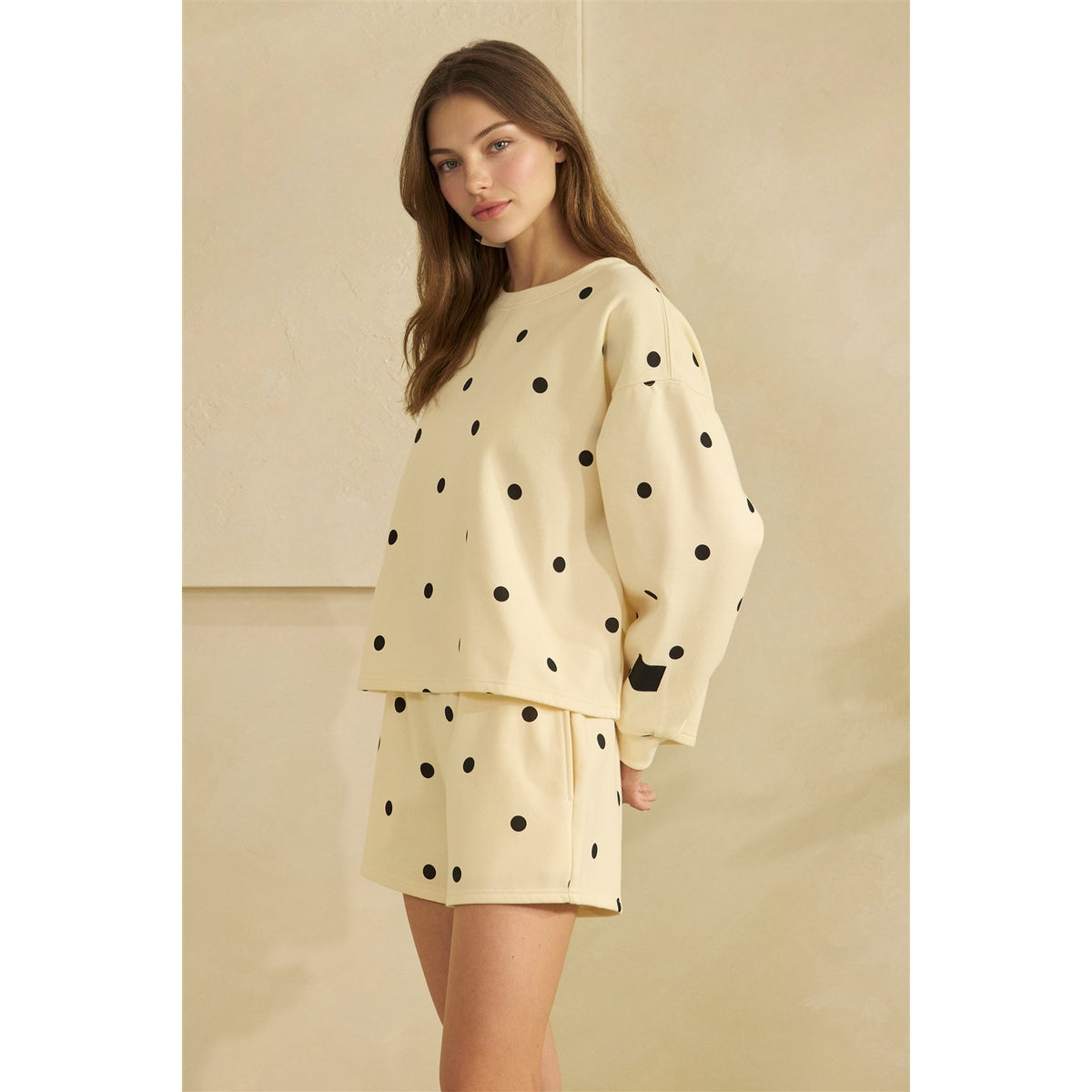 Polka Dot White & Black Set