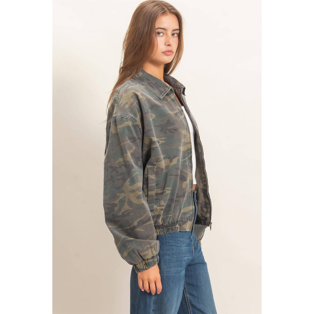 Camouflage Zip-Up Jacket