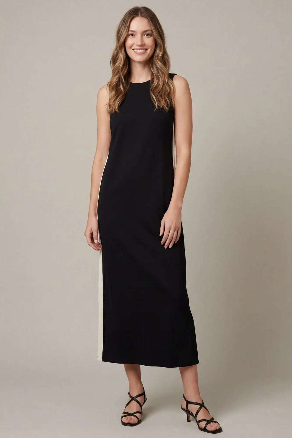 Black long Stripped Dress