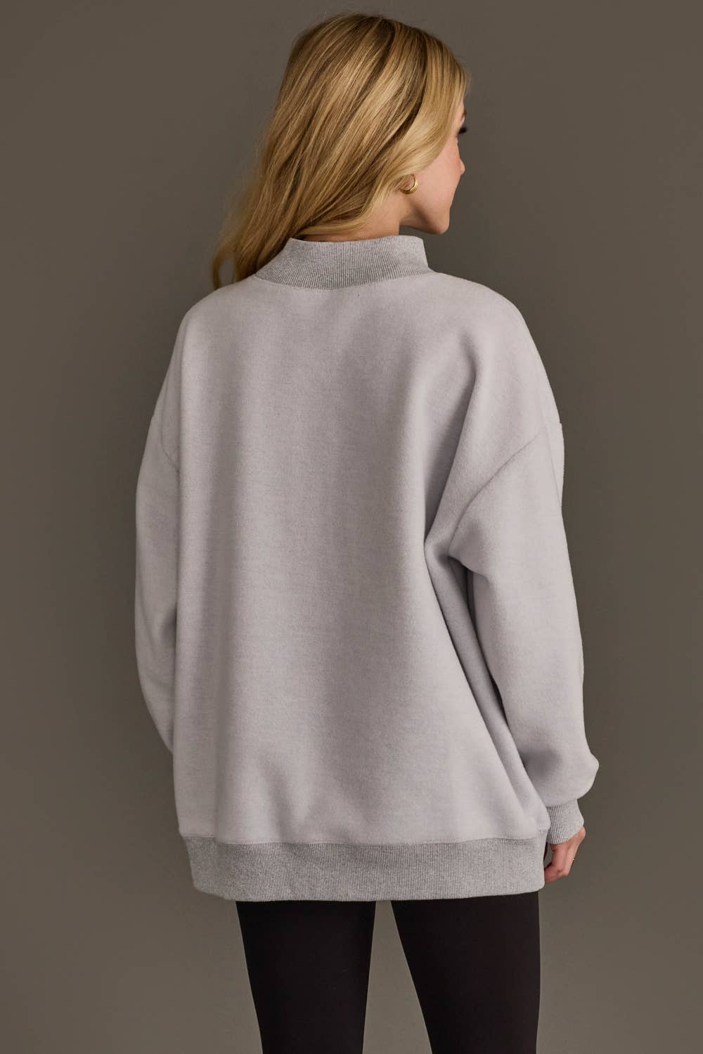 Lt. Gray Wine & Prosecco Reversible Sweatshirt
