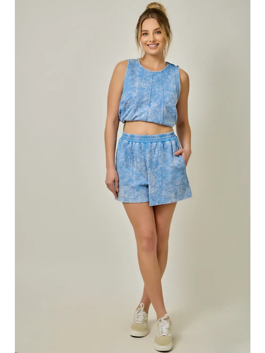 Acid Washed French Terry Shorts