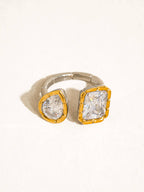 Serréa 18K Gold Non-Tarnish CZ Adjustable Ring