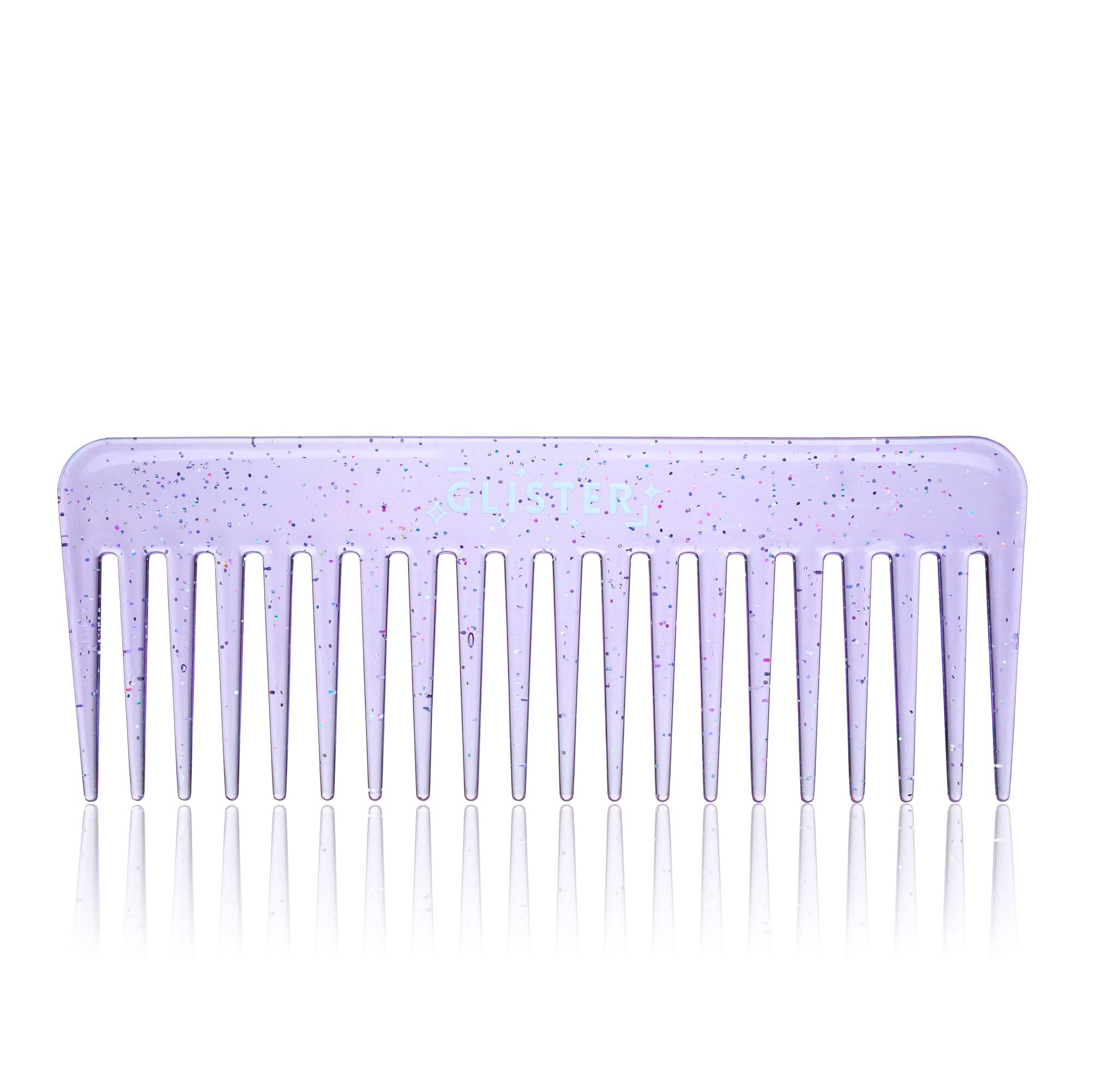 "Sparkle" Wide Tooth Detangling Comb | Glitter Finish