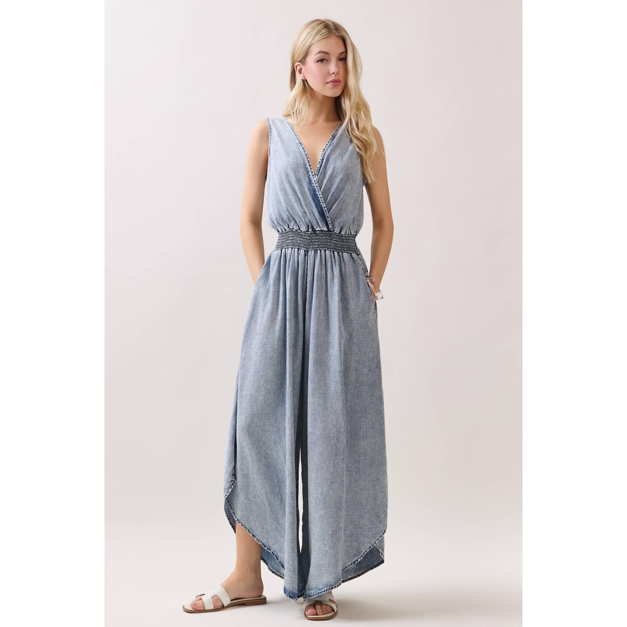 WASHED TENCEL JUMPSUIT