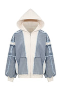 Cassie Denim Hybrid Hoodie