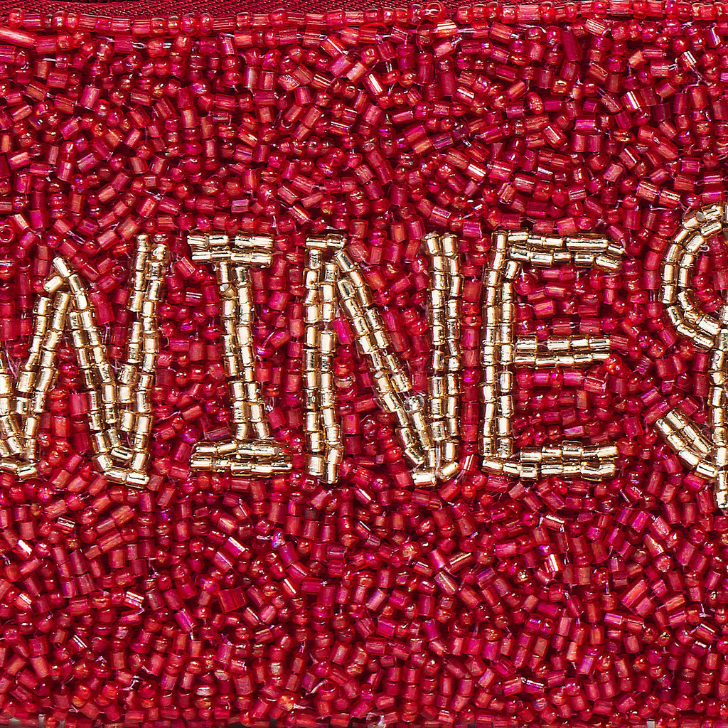 Wines Seed Beaded Coin Purse