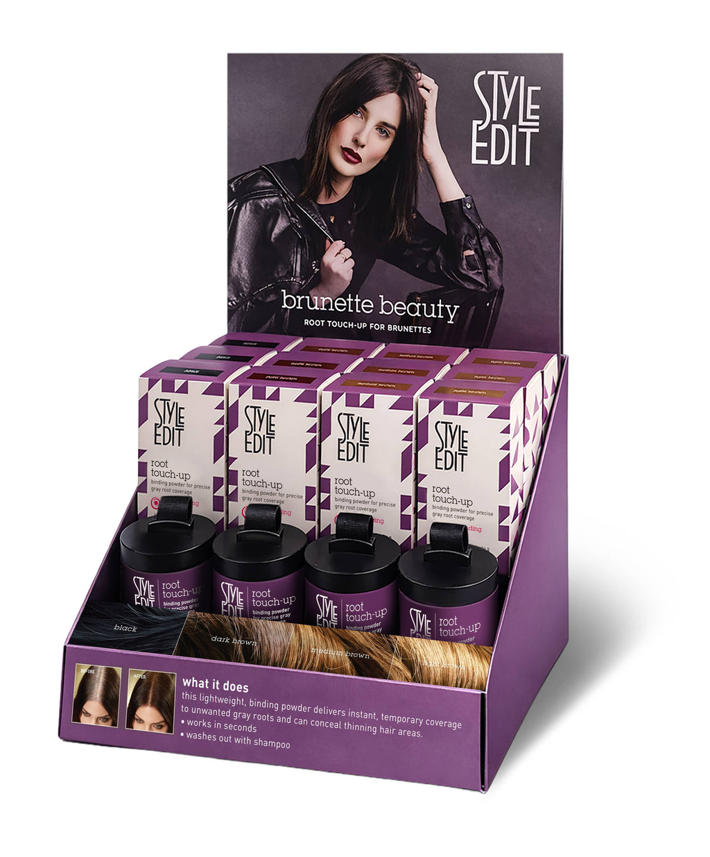 Root Touch-Up Powder Display – Brunette