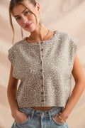 Vintage Leopard Vest Top