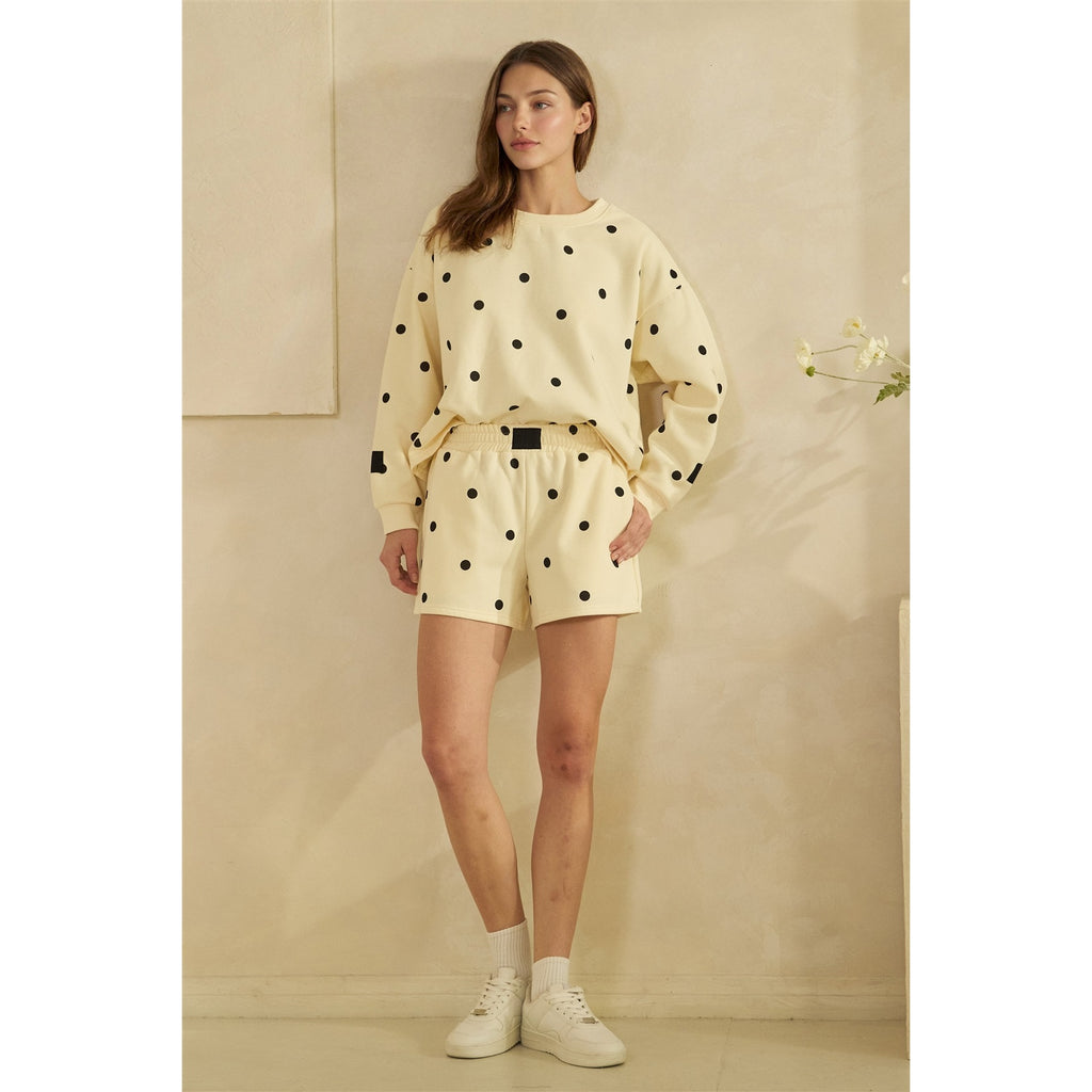 Polka Dot White & Black Set