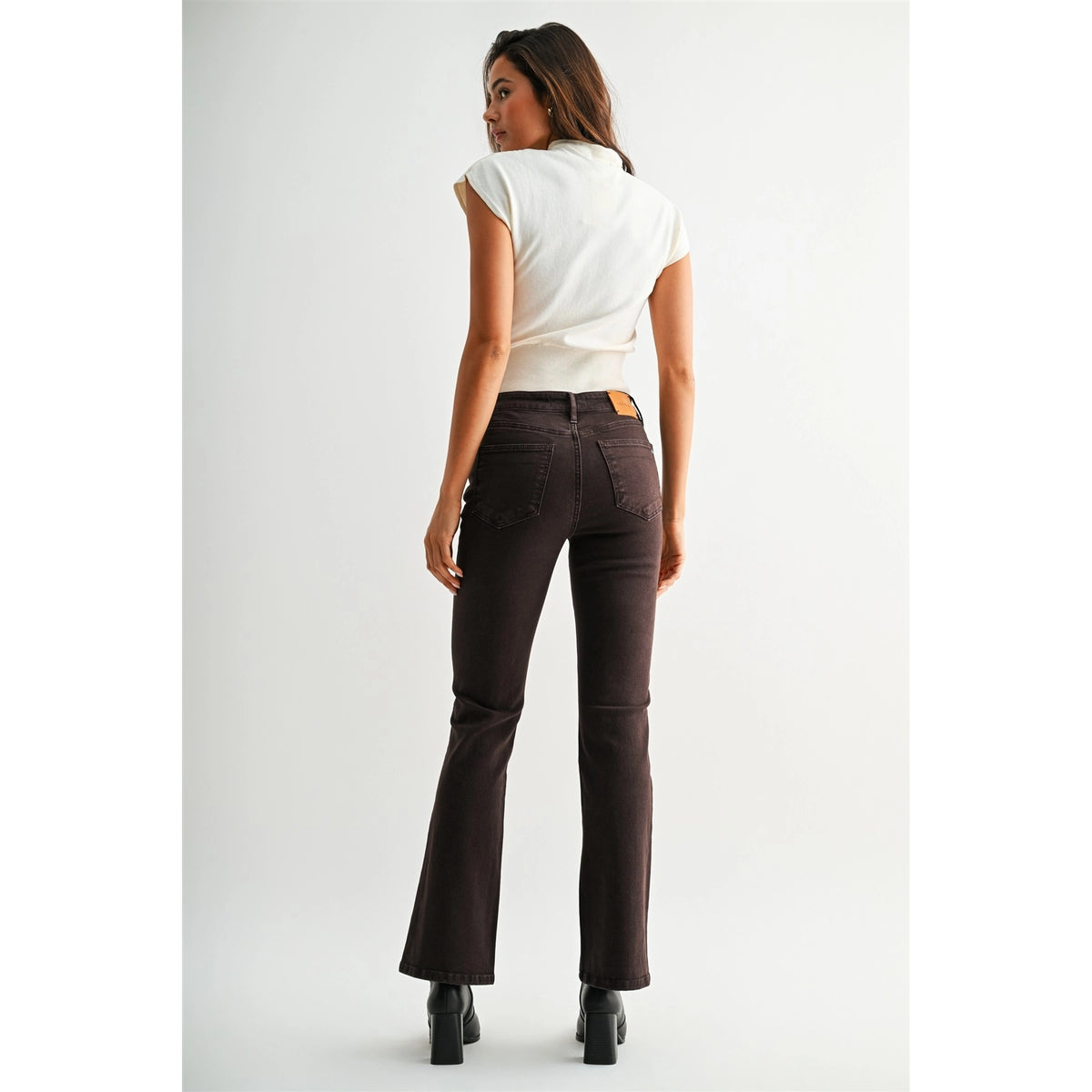 High Rise Wide Leg Faux Leather Pants
