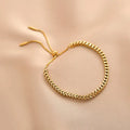 Gold Plated Titanium Steel Adjustable Bracelet