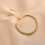Gold Plated Titanium Steel Adjustable Bracelet