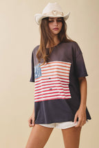 Distressed Flag Patch Tee