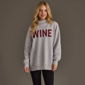 Lt. Gray Wine & Prosecco Reversible Sweatshirt
