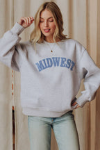 Lt. Gray & Blue Midwest Sweatshirt
