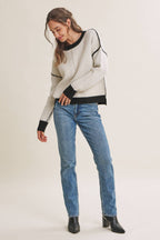 White & Black Sweater