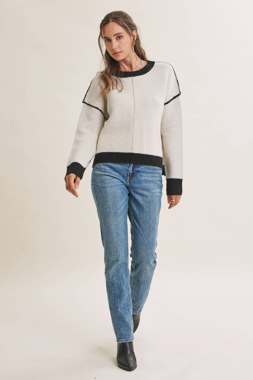 White & Black Sweater